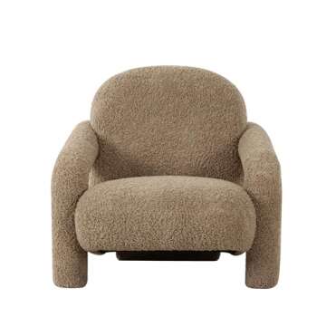 Limari Home Wisp Collection Modern Living Room Fabric Accent Chair, Tan
