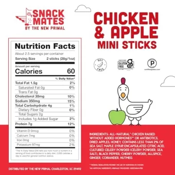 Healthy Snack Mates Chicken & Apple Sticks Gluten Free