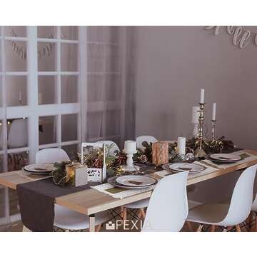 FEXIA Boho Placemats Set, Handmade Cotton Burlap Decor