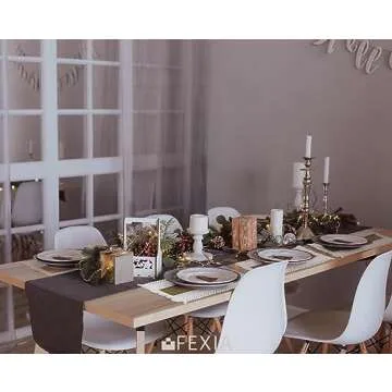 FEXIA Boho Placemats Set, Handmade Cotton Burlap Decor