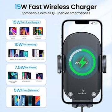 Wireless Cup Holder Charger with 15W Fast Charging