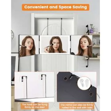 3 Way Adjustable Self Cut Mirror with Lights