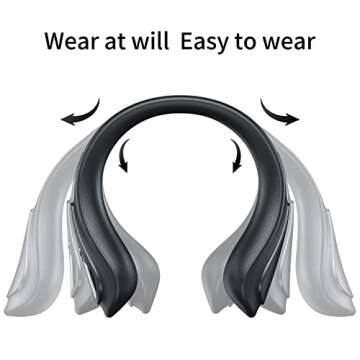 Portable Neck Warmer, Rechargeable Hand Warmers, Electric Neck Heater Heated Scarf Neck Wrap with Le...