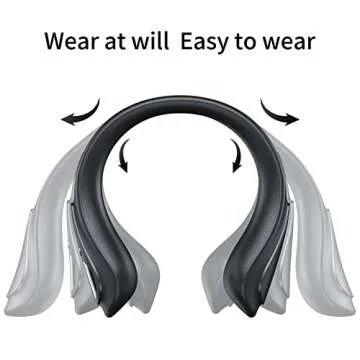 Portable Neck Warmer, Rechargeable Hand Warmers, Electric Neck Heater Heated Scarf Neck Wrap with Le...