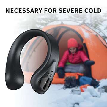 Portable Neck Warmer, Rechargeable Hand Warmers, Electric Neck Heater Heated Scarf Neck Wrap with Leather Surface, 36-58℃ Adjustable, Fast Heating Pad for Women Kids Christmas Gifts