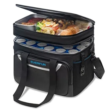 EVERFUN Large Soft Cooler Bag for Travel & Beach - Leak-Proof and Insulated for Camping Outdoor Adve...