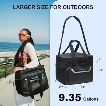EVERFUN Large Soft Cooler Bag - Leak-Proof & Insulated