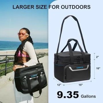 EVERFUN Large Soft Cooler Bag - Leak-Proof & Insulated