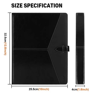 Toplive Professional Padfolio - Stylish 3 Ring Binder