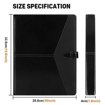 Toplive Professional Padfolio - Stylish 3 Ring Binder