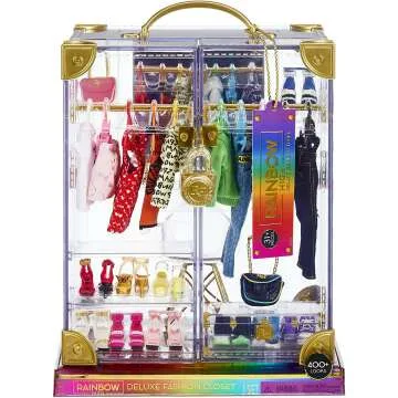 Rainbow High Deluxe Fashion Closet - 400+ Looks! Stylish Portable Playset