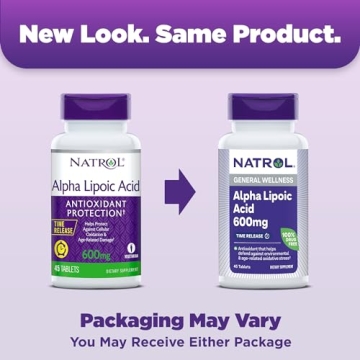 Natrol Alpha Lipoic Acid 600 mg, Dietary Supplement for General Wellness, 45 Tablets, 45 Day Supply