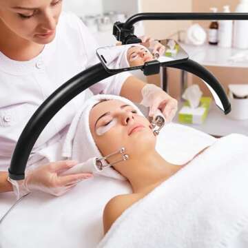 Half Moon Light - Adjustable LED Floor Lamp for Beauty and Home Use