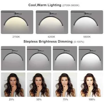 Half Moon LED Floor Lamp for Beauty and Home Use