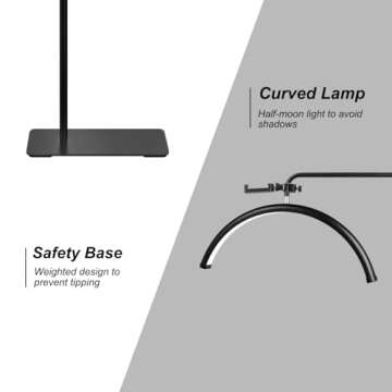 Half Moon LED Floor Lamp for Beauty and Home Use