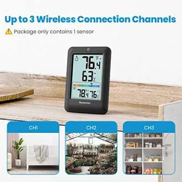 Newentor Wireless Indoor Outdoor Thermometer - Accurate & Easy Setup