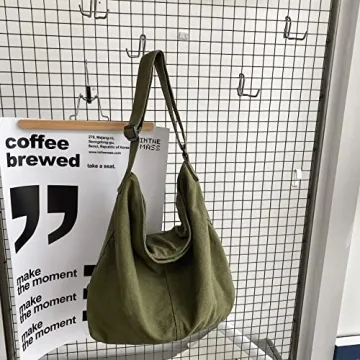 Large Capacity Canvas Hobo Bags for Everyday Use