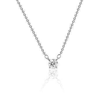 Kyerlyn CZ Pendant Necklace for Women - Dainty Silver-Plated Jewelry