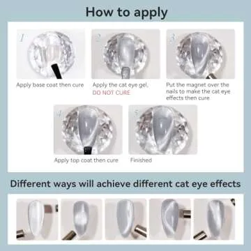 Bevimee Cat Eye Gel Nail Polish Moonlight Magnetic Nail Polish Gel Silver Glitter Mirror Glass Smoothie Cateye Gel Polish Holographic UV Gel for Nail Art Manicure DIY at Home 1PC 12ML