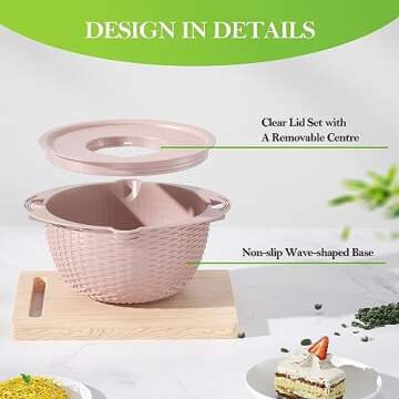 Versatile 4-1 Kitchen Strainer Bowl Set - Gift for Home Chefs