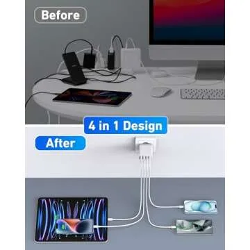 USINFLY 40W European Travel Plug Adapter - Fast Charging