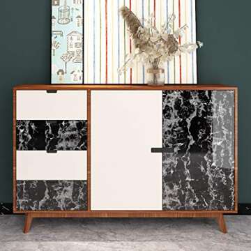 Livelynine Waterproof Black Marble Contact Paper for Kitchen