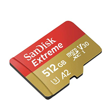 SanDisk 512GB Extreme microSDXC UHS-I Memory Card with Adapter - Speed Up to 160MB/s C10 U3 V30 for ...