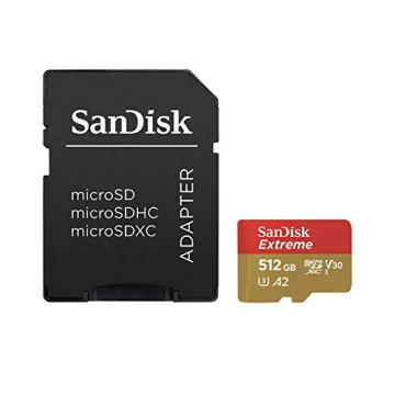 SanDisk 512GB Extreme microSDXC Memory Card for 4K Videos