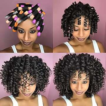 80 Pieces Hair Perm Rods Short Cold Wave Rods Plastic Perming Rods Hair Curling Rollers Curlers with...