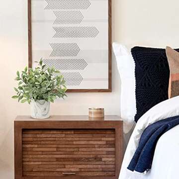 Hollyone Mini Artificial Potted Plants Fake Plants in Marble Pots, 1Pcs Plastic Eucalyptus Greenery Faux Plants for Home Office Desk Room Centerpiece Shelf Décor