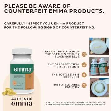 Emma Gut Health - Gas and Bloating Relief, Constipation, Leaky Gut Repair - Gut Cleanse & Restore Di...