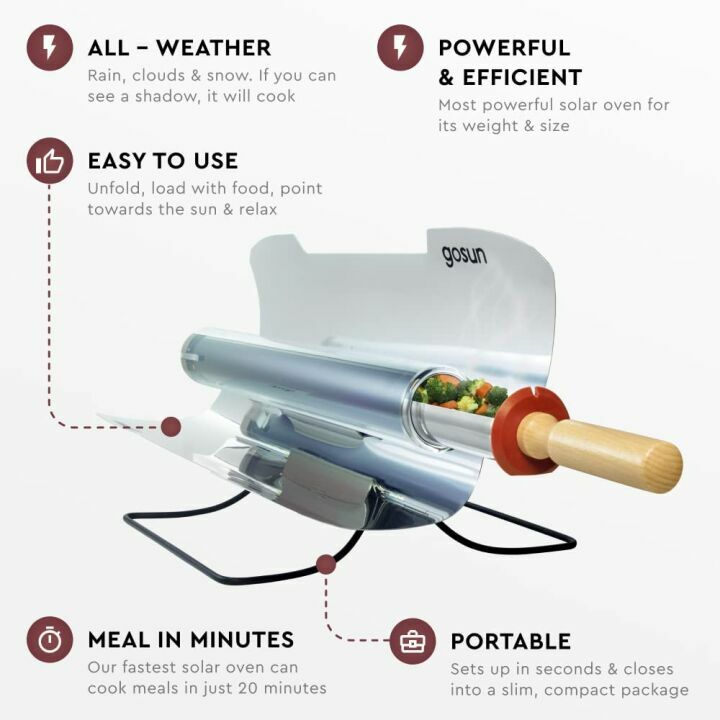 GOSUN Sport Solar Oven - Fast & Compact Camping Cooker