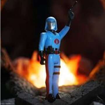 Super 7 G.I. Joe Reaction Wave 2 - Cobra Commander Vac Metal - Enemy Leader, Pale Blue, (RE-GIJOW02-CCO-01)
