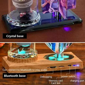 Custom Heart-Shaped Crystal for Father's Day Gift