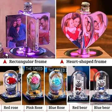 Custom Heart-Shaped Crystal for Father's Day Gift