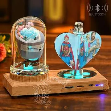 Custom Heart-Shaped Crystal for Father's Day Gift