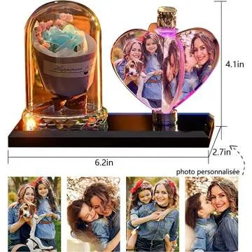 Custom Heart-Shaped Crystal for Father's Day Gift