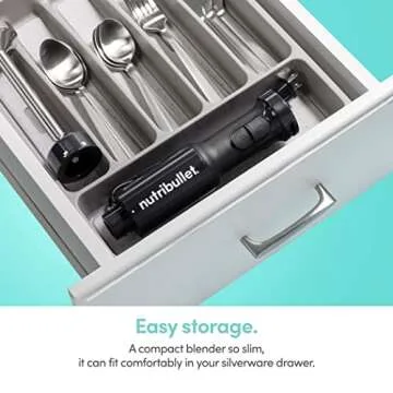 nutribullet NBI50100 Immersion Blender Arm & Whisk Attachment, For Smoothies, Soups & Dips, 350 Watt, Charcoal Black,2" L X 2" W X 16" H