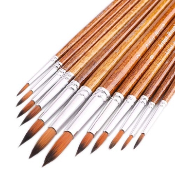 FENORKEY 12pcs Watercolor Brushes for Artists and Beginners