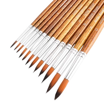 FENORKEY 12pcs Watercolor Brushes for Artists and Beginners