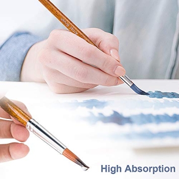 FENORKEY 12pcs Watercolor Brushes for Artists and Beginners