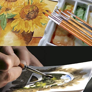 FENORKEY 12pcs Watercolor Brushes for Artists and Beginners