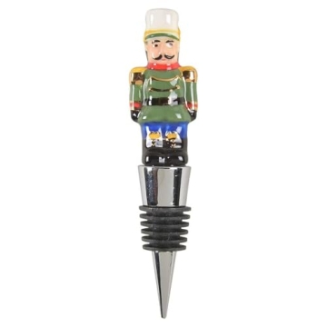 Spode Christmas Tree Nutcracker Bottle Stopper - Functional & Festive Holiday Wine Tool