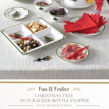 Spode Christmas Tree Nutcracker Bottle Stopper for Wine Lovers