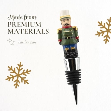 Spode Christmas Tree Nutcracker Bottle Stopper for Wine Lovers