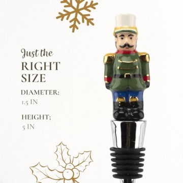 Spode Christmas Tree Nutcracker Bottle Stopper for Wine Lovers