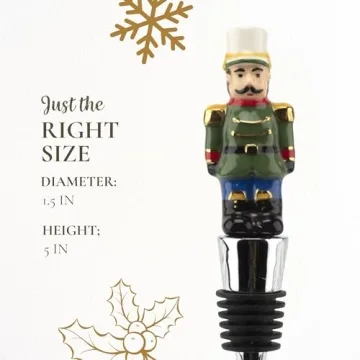 Spode Christmas Tree Nutcracker Bottle Stopper for Wine Lovers