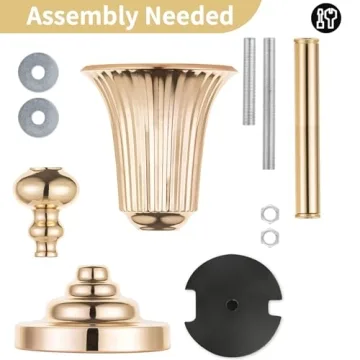 Nupito 21.5" Gold Trumpet Vases for Weddings & Events