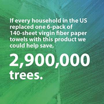 Seventh Generation Paper Towels, 100% Recycled Paper, 2-Ply, 6 Roll, 6 Count (Pack of 2)