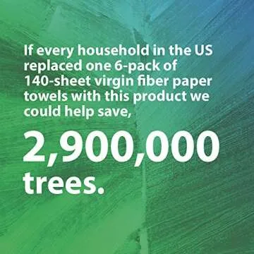 Seventh Generation Paper Towels, 100% Recycled Paper, 2-Ply, 6 Roll, 6 Count (Pack of 2)